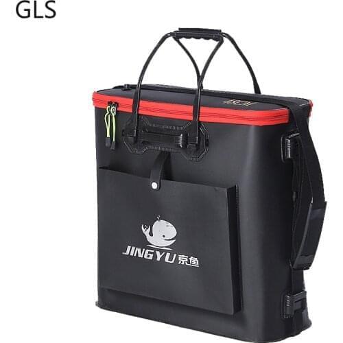 Portable Fishing Bag Water Bucket Storage Boxes Collapsible Thicken Live Fish Tank Water Bucket Outdoor Camping Fishing Tackle