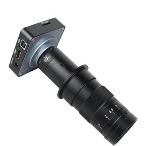 Full HD 38MP 2K 1080P 60FPS Industry Video Microscope Camera HD USB Simultaneous Output Magnifier TF Storage Chip Phone Repair