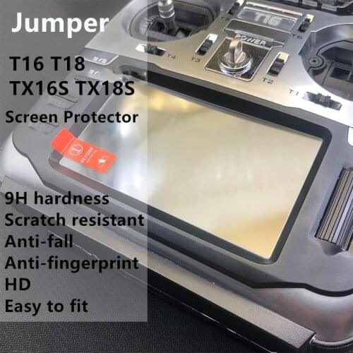 Jumper T16 T18 Radiomaster TX16S TX18S RC Transmitter Glass Tempered Screen Protector Radio Remote Controller RC Cart Case Hall