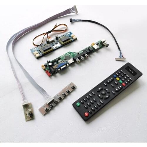 For QD15XL16/TM150XG QDI VGA Audio USB Remote 15" 20-Pin LVDS 1024*768 PC desktop 4CCFL LCD display controller card DIY kit