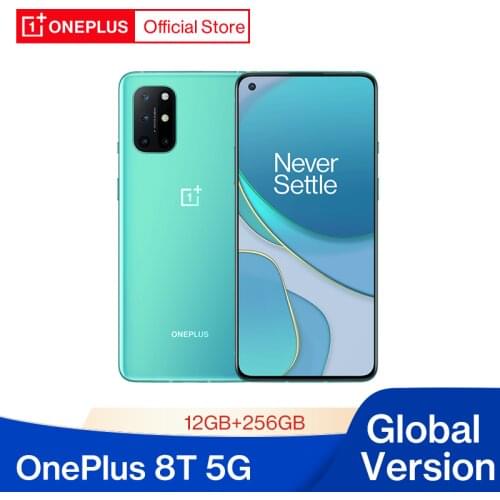 RU Ship Global Version OnePlus 8T 8 T 8GB 128GB Snapdragon 865 5G Smartphone 120Hz AMOLED Fluid Screen OnePlus Official Store