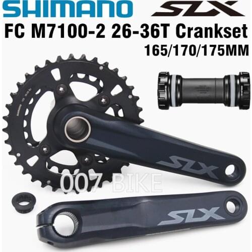 SHIMANO DEROE SLX FC M7100 Crankset M7100 2x12-Speed 26-36T 170MM 175MM HOLLOWTECH II MTB Crankset