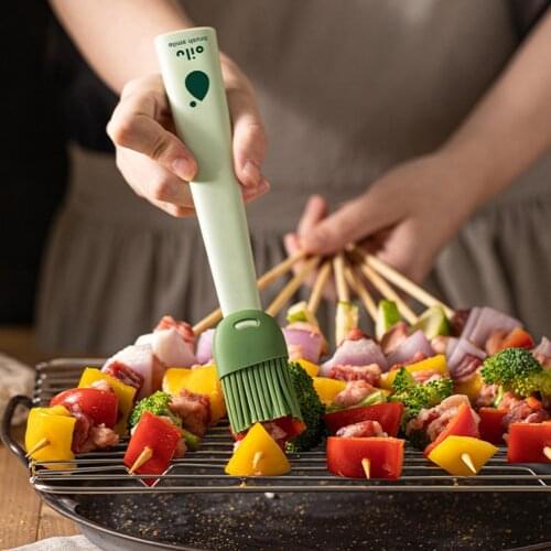 High Temperature Resistant Silicone Brush Barbecue Brush Oil Brush Household Baking Oil Brush Pancake Brush Oil Tool