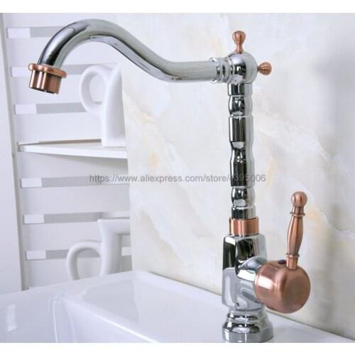 Basin Faucet Chrome Swivel Spout Bathroom Kitchen Faucet Vessel Sink Mixer Tap Deck Mounted Bnf916