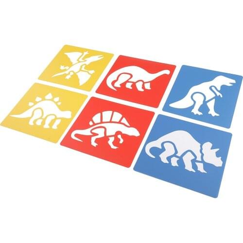 6x Plastic Drawing Ruler Templates Stencils for Children Educational - 6