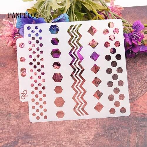 The Line dot scrapbook stencils spray plastic mold shield DIY cake hollow Embellishment printing lace ruler valentine