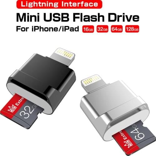 16-128GB Micro SD Card Reader cartao de memoria Memory Card Adaptador OTG to Lightning Adapter TF Converter For iphone/ipad