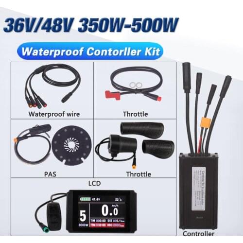 Electric Bicycle Waterproof Kit Connector 500W 22A Controller LCD8H PAS Throttle Brake