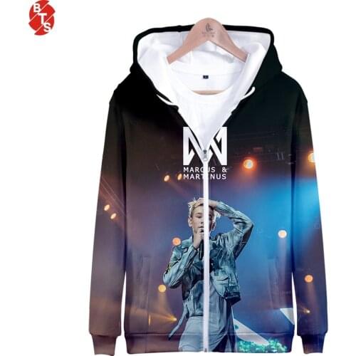 Marcus&Martinus 3D Printed Zipper Hoodies Women/Men Fashion Long Sleeve Hooded Sweatshirts 2019 Hot Sale Streetwear Clothes