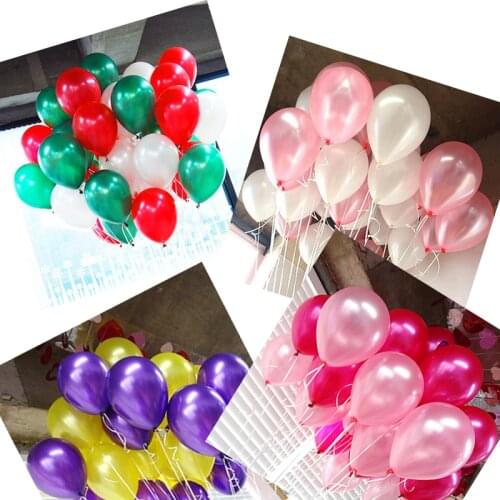 10/25/100pcs/lot white balloon pink gold red Thickening Pearl decor heart party birthday decoration ballon latex wedding ballons
