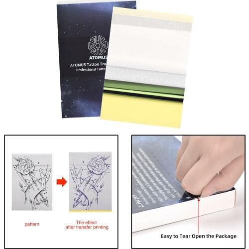 100pcs Tattoo Transfer Paper DIY Thermal Carbon Tracing Paper Copier Kit