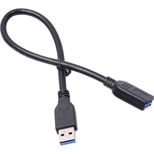 200pcs usb 3.0 male to female date cable adpeter 1m 3ft Super Speed Black for pc notebook