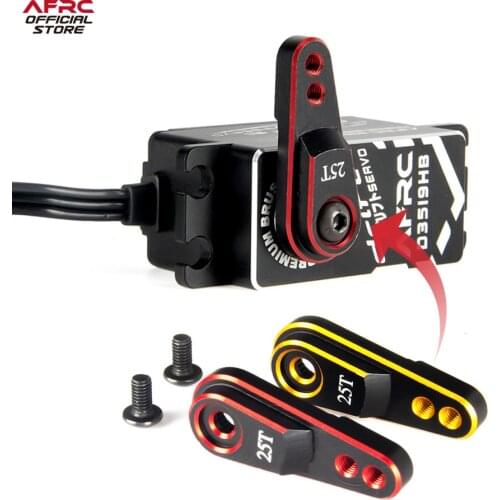 AFRC-SH01 4pcs 25T CNC Tow-way Servo horn Arm For 1/8 RC Crawler Traxxas TRX4 Metal Upgrade Parts RC Car DIY Assembly Upgrading