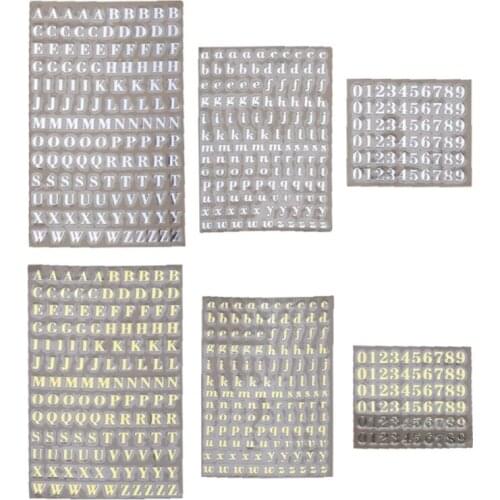 3 Styles Alphabet Letter Number Resin Decorative Sticker Adhesive Resin Mold DIY Stickers Clear Film Sticker Resin Craft