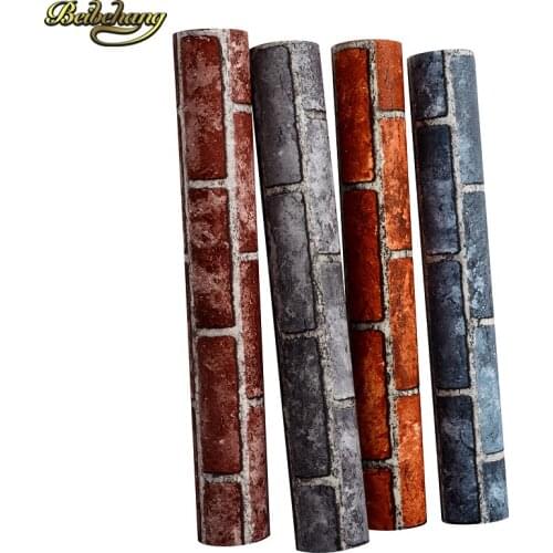 Beibehang papel de parede 3D Brick Wallpaper Roll Vinyl PVC Retro wall papers home decor 3d flooring wallpapers for living room