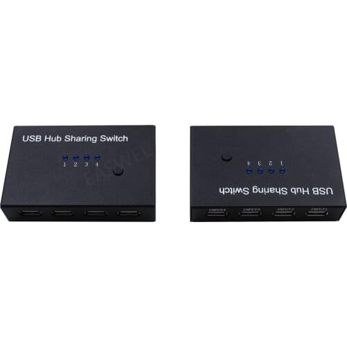 4 Port USB Hub Sharing Switch For Logitech Microsoft Lenovo mouse keyboard