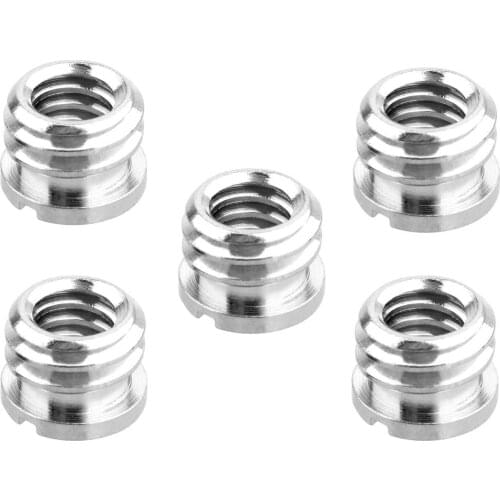 5 Pack 1/4 inch to 3/8 inch Screw Standard Adapter Reducer Bushing Converter for DSLR Camera Camcorder Tripod Monopod