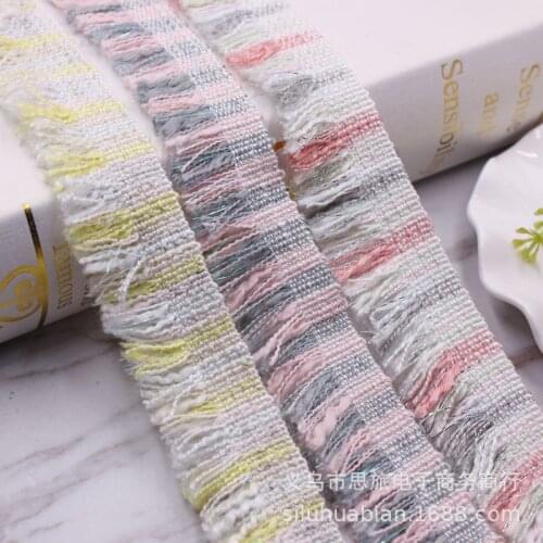 5 yards Colorful Tassel Trims Ribbon for Diy Scarf Clothing Hat Curtain Trims Accessories Materials