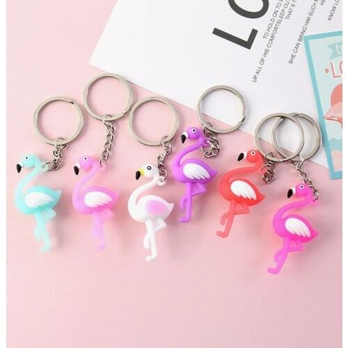 6pcs Flamingo Party Decorations Wedding Decoration KeyChain Baby Shower Birthday Party Decorations Kids Event Party Supplies