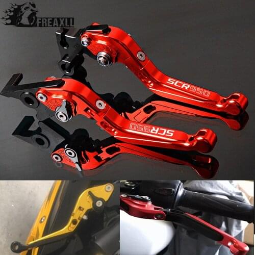 Motorbike Motorcycle Accessories CNC Aluminum Extendable Adjustable Brake Clutch Levers For YAMAHA SCR950 SCR 950 2017 2018
