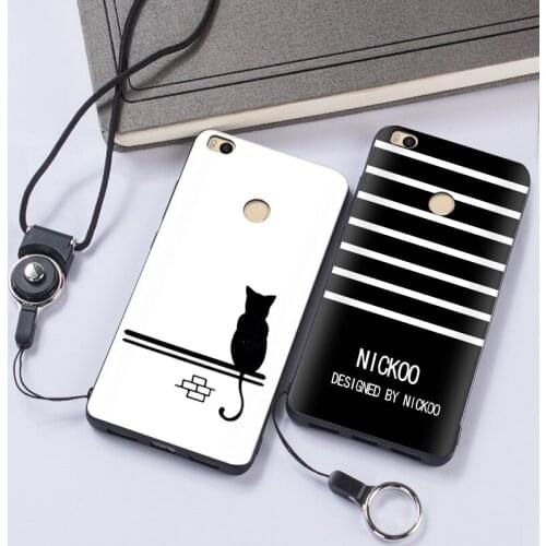ALIVO For Xiaomi mi max 2 case with Ring full protection Cartoon 3D relief silicon Fitted Case with Lanyard for xiaomi mi max 2