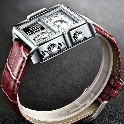 LIGE New Sports Watch Men Top Luxury Brand Waterproof Wristwatch Men Quartz Analog Digital Watches Relogio Masculino 8925+Box