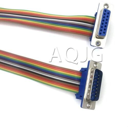 DIDC DB15 Pin Ribbon Cable DIDC-15P Male to Female Male to Male Female to Female Flat Cable DR15 COM Connector Cable