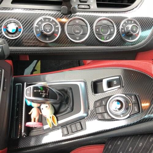 For BMW Z4 E89 2009-2016 Interior Central Control Panel Door Handle 3D/5D Carbon Fiber Stickers Decals Car styling Accessorie