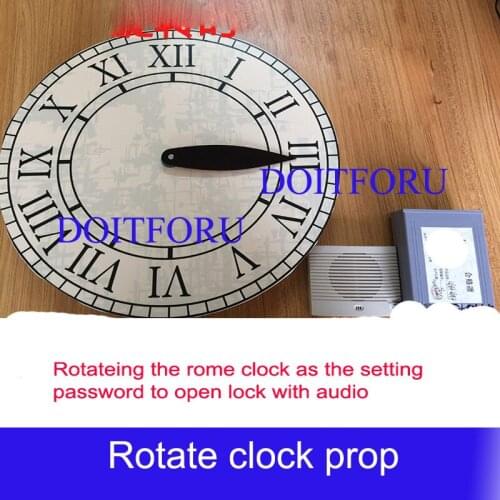 Electromagnetic Access revoling clock timer prop spin the clock as password direction and circle to open lock run away room