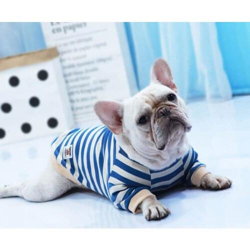 Cotton Stripe Dog Sweater Two-legged Dogs Winter Clothing Keep Warm French Bulldog Women Dog Clothes for Chihuahua Pet Stuff