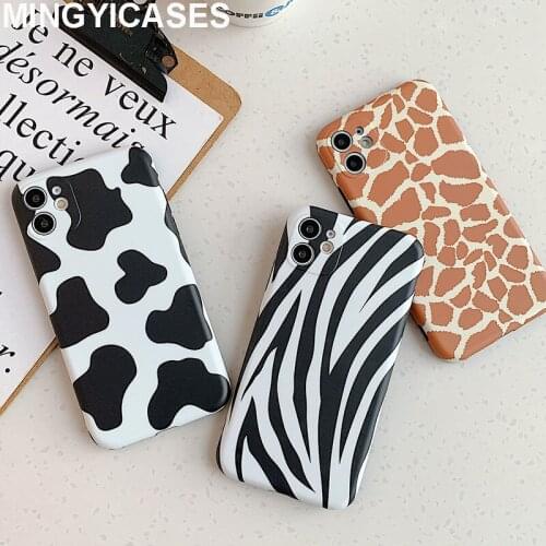 IMD Shockproof Protective Phone Cases for Iphone 7 8 Plus Xr 11 Pro Xs Max X SE 2020 Full Body Soft TPU Animal Print Back Cover