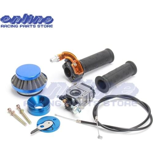 Carburetor Carb Air Filter Stack Twist Throttle Accelerator Grip & Cable For 47cc 49cc Mini Moto ATV Pocket Bike Motorcycle