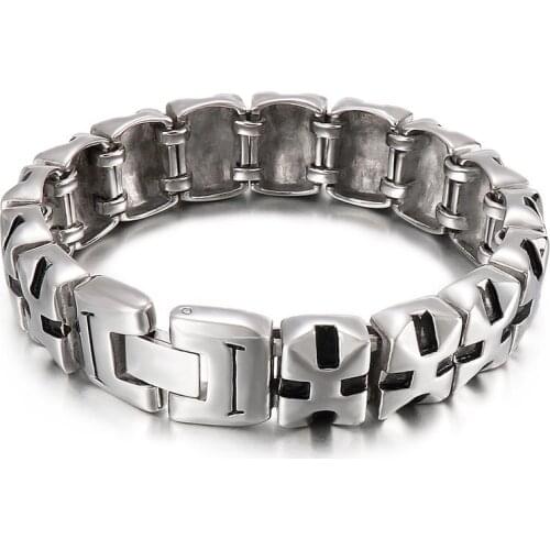 Trendy mens trendy fashion single product 316L stainless steel personality creative mens bracelet