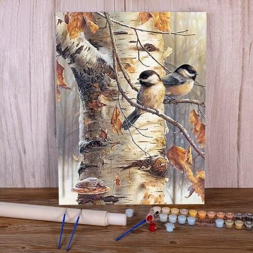 Bird Animal DIY Paint By Numbers Package Acrylic Paints 50*70 Canvas Painting Handmade For Handicraft