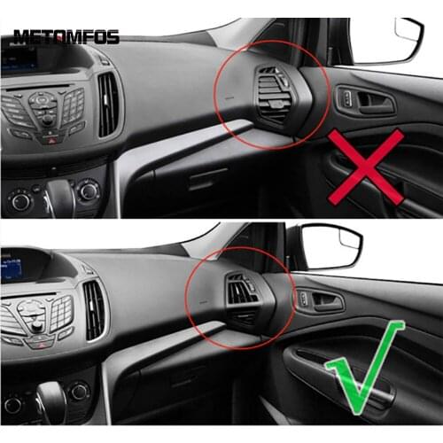 For Ford Kuga Escape 2013 2014 2015 Chrome Air Conditioner Flow Vent Outlet Cover Trim Sticker Inner Accessories Car Styling