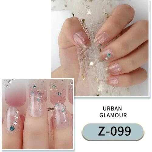 14tips/sheet Japanese Style Nail Art Sticker Cat Eye Gradient Decoration Waterproof Full Cover Wraps Decal DIY Sticker