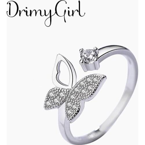 Charming Bohemian Vintage Crystal Butterfly Rings For Women Wedding Fashion Men Jewelry Party Gifts 2021