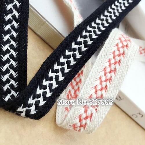 15mm width Mercerized cotton woven belt, colored ribbon decorative rope, jacquard rope DIY handmade clothing accessories