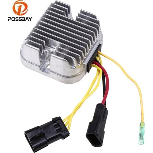 POSSBAY Motorcycle Metal Voltage Rectifier Regulator for Polaris Ranger 500 RZR 800 Aluminum Voltage Rectifier Regulator