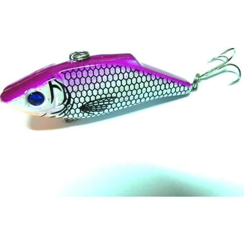 1pcs Hard Plastic Vibration Fishing Lure 7cm 10.5g Crankbait Diving Lure Lead Inside Bait Rattle Hook Bass Bait Fishing Tackle