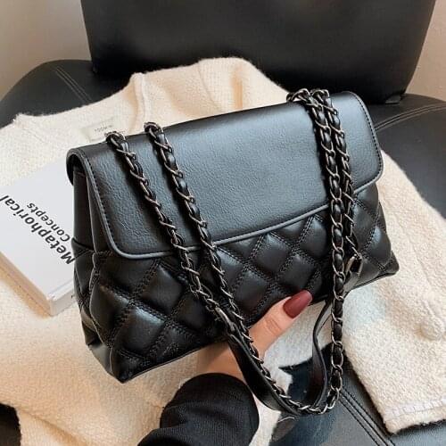Luxury Pu Leather Chain Women Shoulder Bag High Quality Ladies Small Tote Crossbody Bags Fashion Female Handbags Messenger Bag
