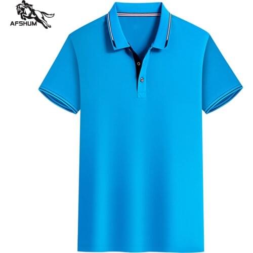 Polo shirt men Summer new Solid color youth Top Mens short-sleeved polo shirt Mens business casual polo shirt clothing M-XL 201