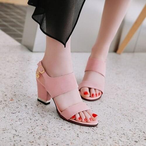 Big Size 11 12 13 14 15 16 17 18 19 high heels sandals women shoes woman summer ladies Sandals womens one-character buckle
