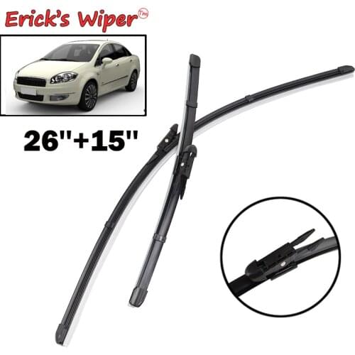 Ericks Wiper LHD Front Wiper Blades For Fiat Linea 2007 - 2015 Windshield Windscreen Front Window 26"+15"