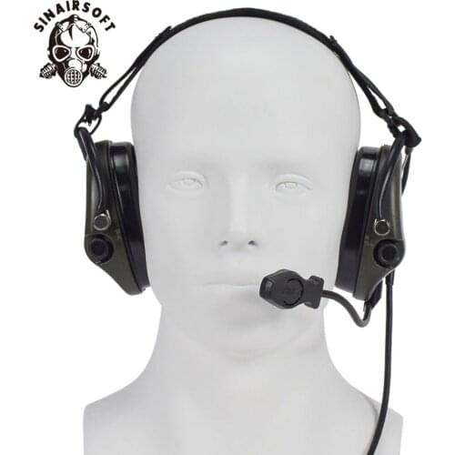Z Tactical Softair Pilot Headset Comtac TCI Liberator II Neckband Sordin Thoradin Pickup Noise Canceling Hunting Headphones Z039