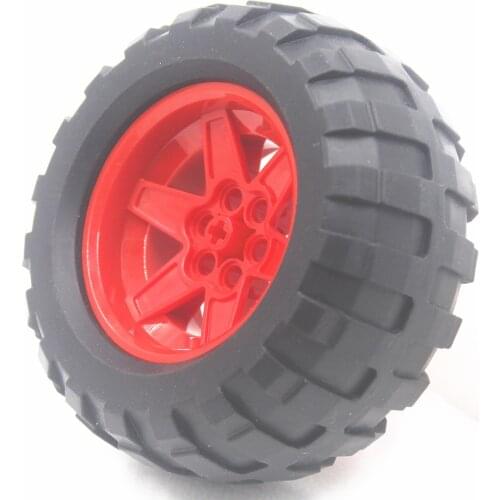 MOC Technic Parts 1pcs TYRE BALOON WIDE DIA94,8 X 44 & RIM DIA 56 X 34 compatible with lego for kids boys toy T94.8