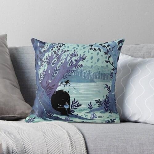 A Quiet Spot of Tea Throw Pillow Cushion Cover Polyester throw pillows case on sofa home living room car seat decor 45x45cm