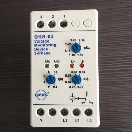 GKR-02 Voltage Monitoring Device Relay GKR-02 Phase Failure And Phase-sequence Protection Relay For Motor Protection