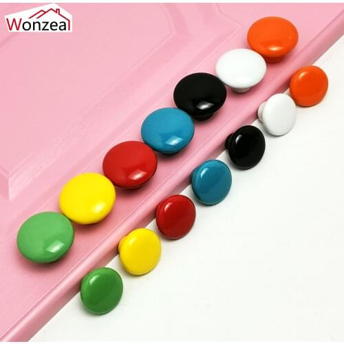 1PCS Ceramic Round Cabinet Knobs Colorfull Furniture Handles Drawer Knob Closet Cupboard Pull Kitchen Door Handle 33mm 39mm