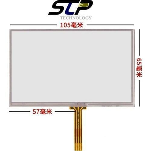10 Pcs 4.3''inch 105mm*65mm 4 wires Touch screen panel for mp4 GPS Resistive Touch screen handwriting Panel Glass Free Shipping